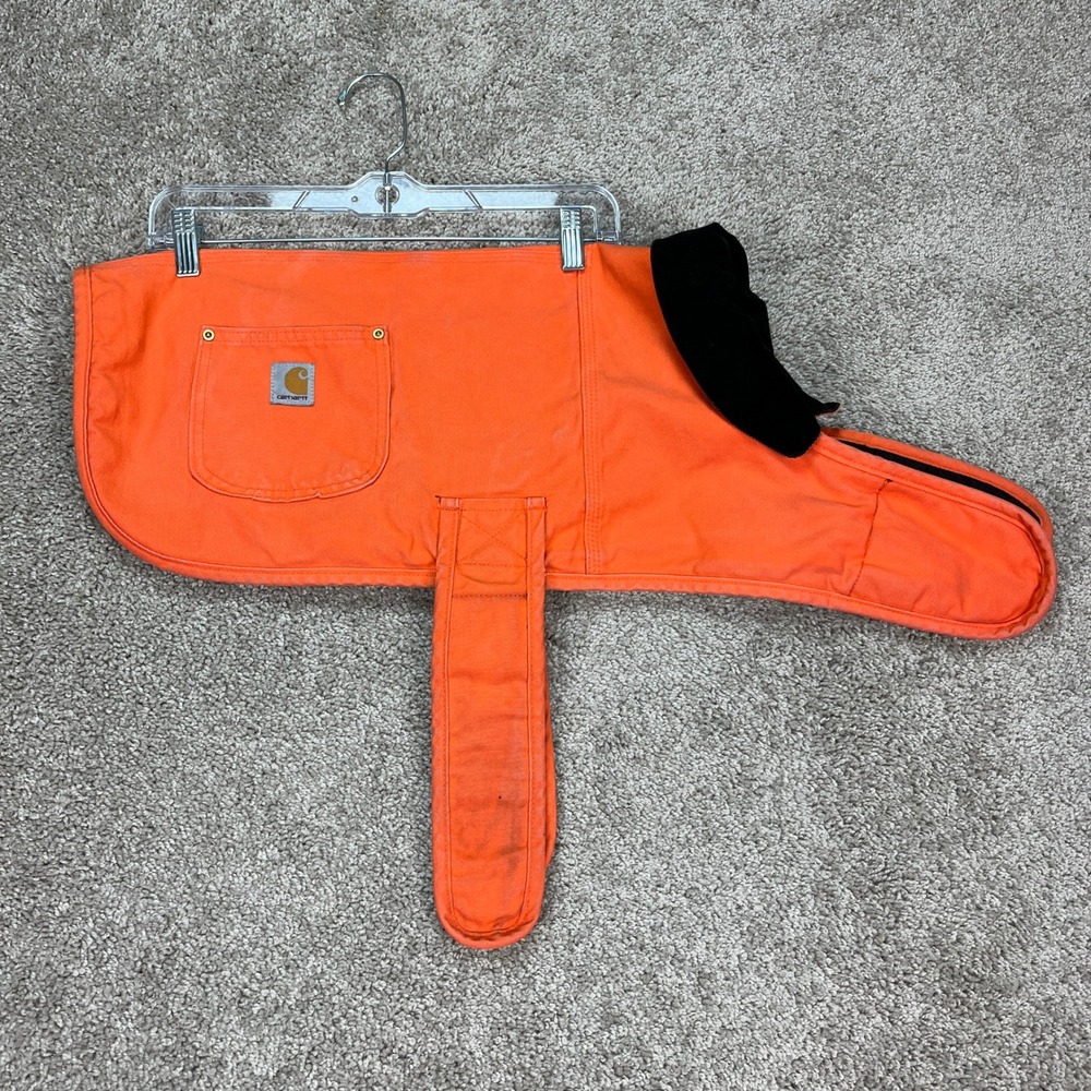 Carhartt Dog Chore Coat Unisex Medium Orange Quilted Insulated Canvas Vest EUC